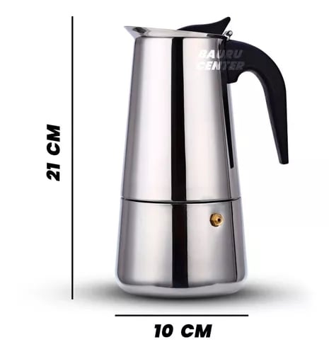 Cafeteira Italiana Aço Inox 450ml 9 Xicaras Café Original