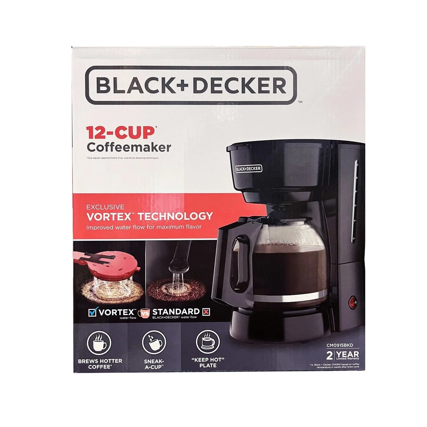 Black + Decker &#8211; Coffee Maker with 12 Cup Capacity, Black