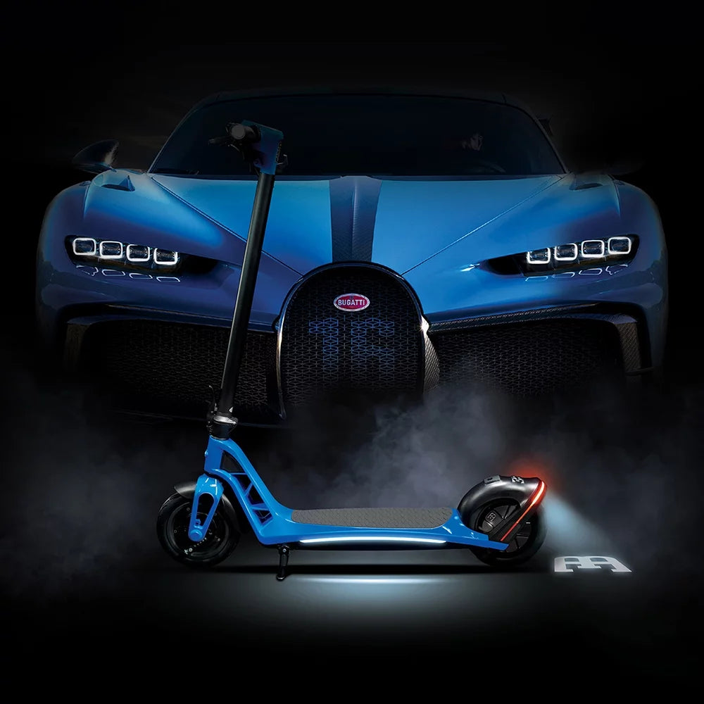 Bugatti Electric Scooter Lightweight &#038; Foldable ? 600W Power, 18.6 MPH Max Speed, 20+ Mile Range ? Agile Blue