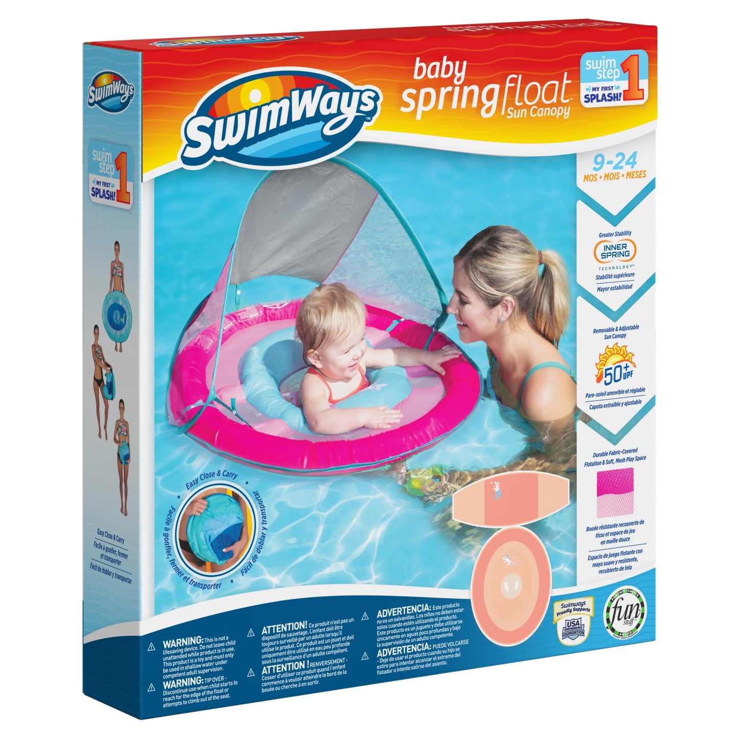 SwimWays Baby Spring Float &#8211; Pink Mermaid Unicorn