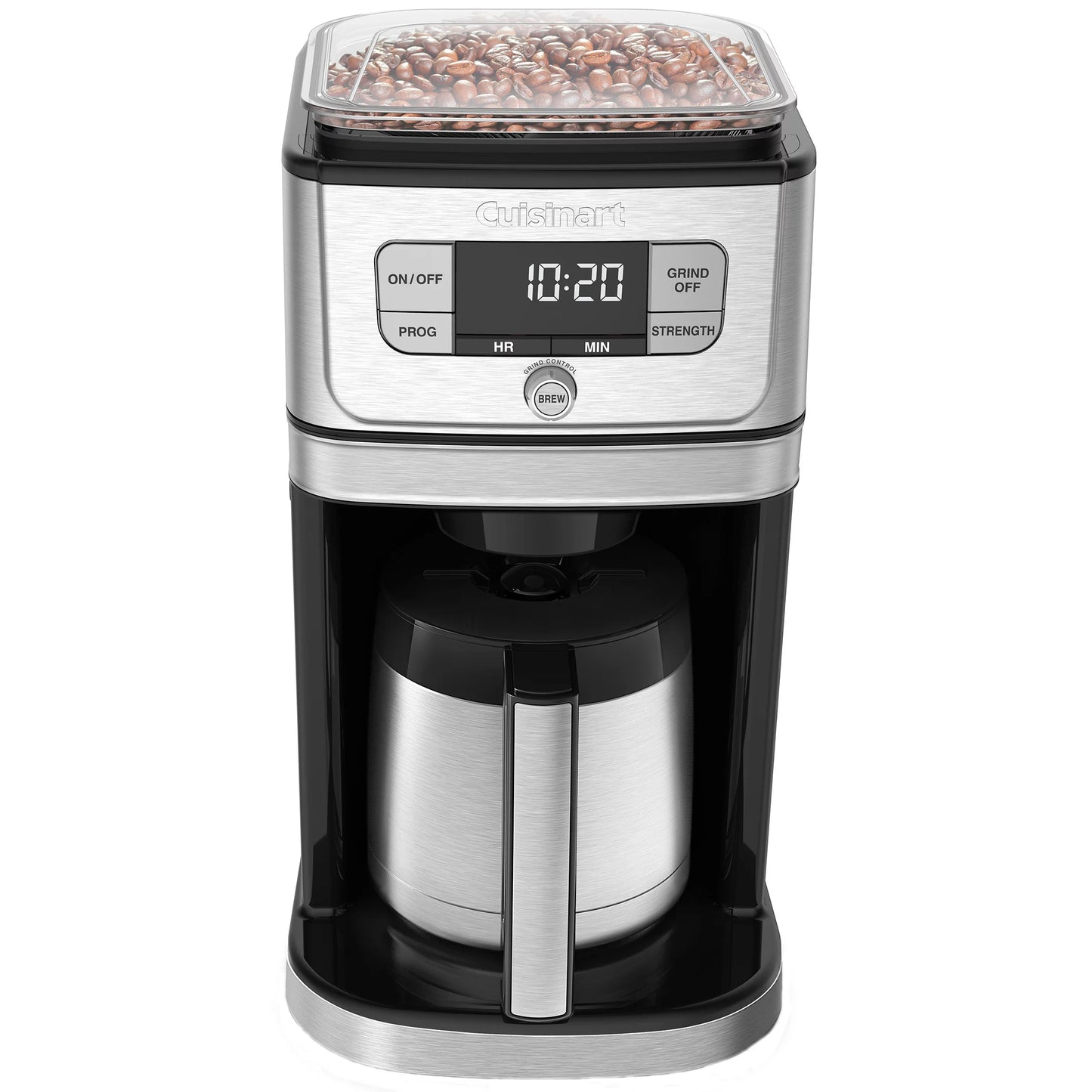 Cuisinart Grind &#038; Brew 10 Cup Burr Coffeemaker, Silver, DGB-850