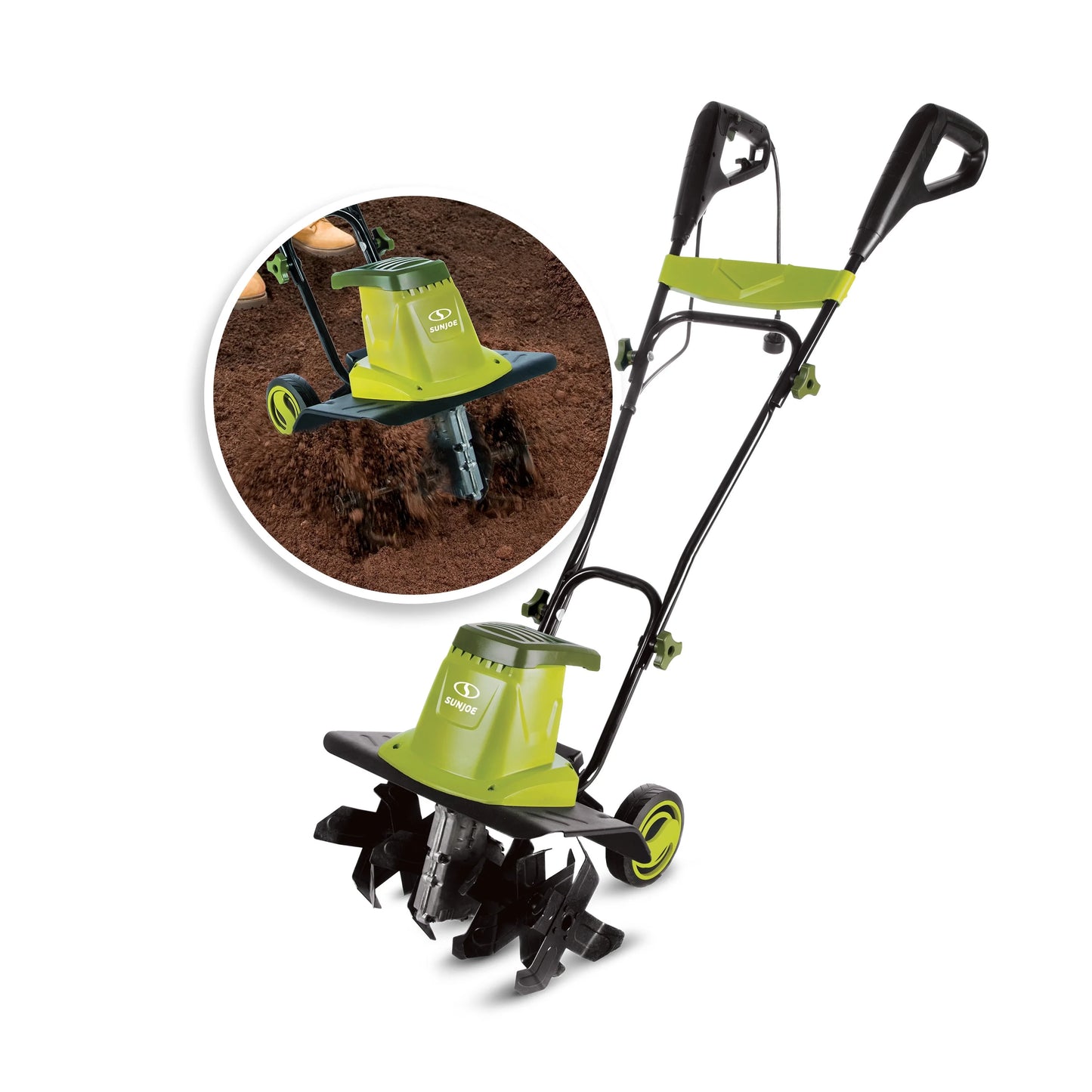 Sun Joe Electric 16-inch Garden Tiller + Cultivator, 12-Amp, 3-Position