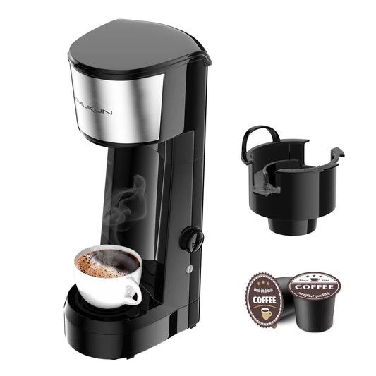 Vimukun Single Serve Coffee Maker Coffee Brewer Compatible with K-Cup Single Cup Capsule, Single Cup Coffee Makers Brewer with 6 to 14oz Reservoir, Mini Size