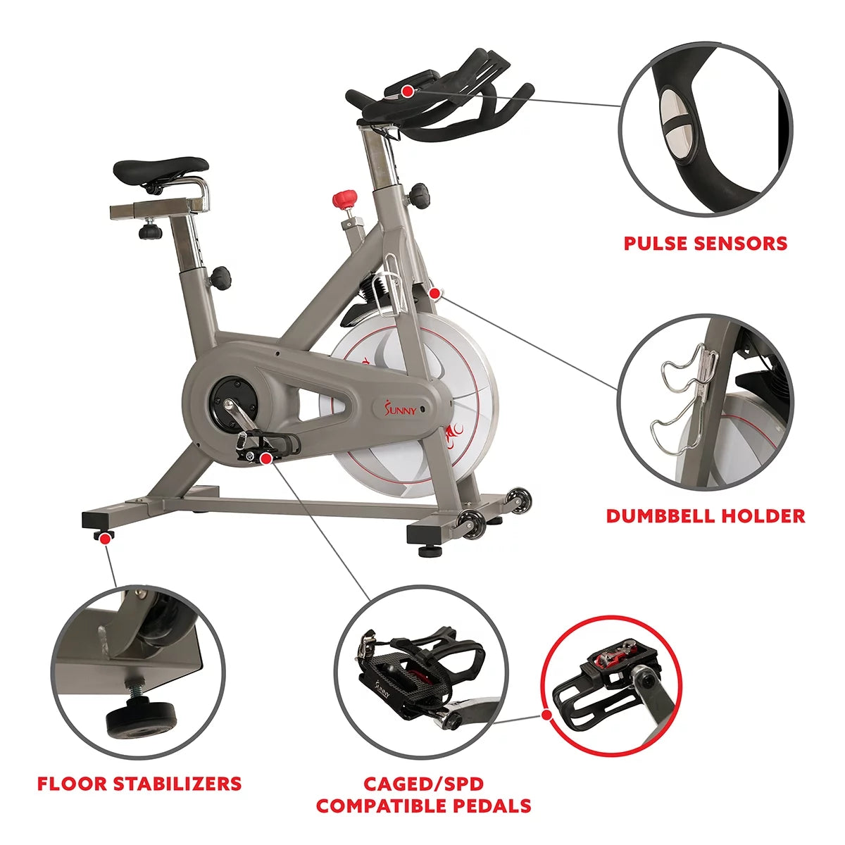 Sunny Health &#038; Fitness Synergy Magnetic Indoor Cycling Bike &#8211; SF-B1879