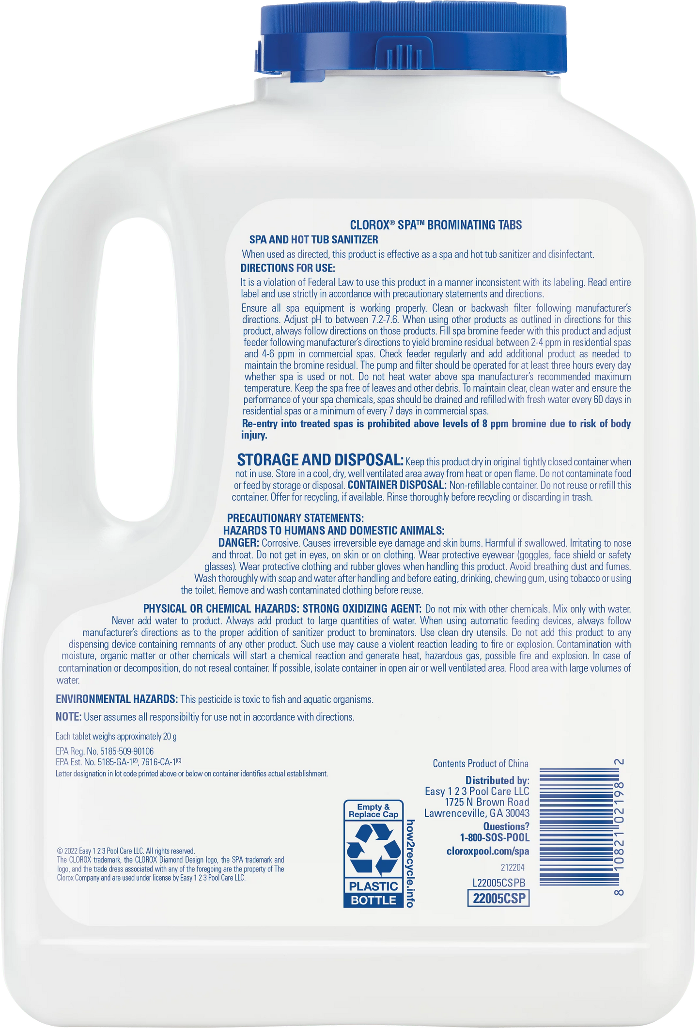 Clorox Spa Brominating Tablets, 5 lb