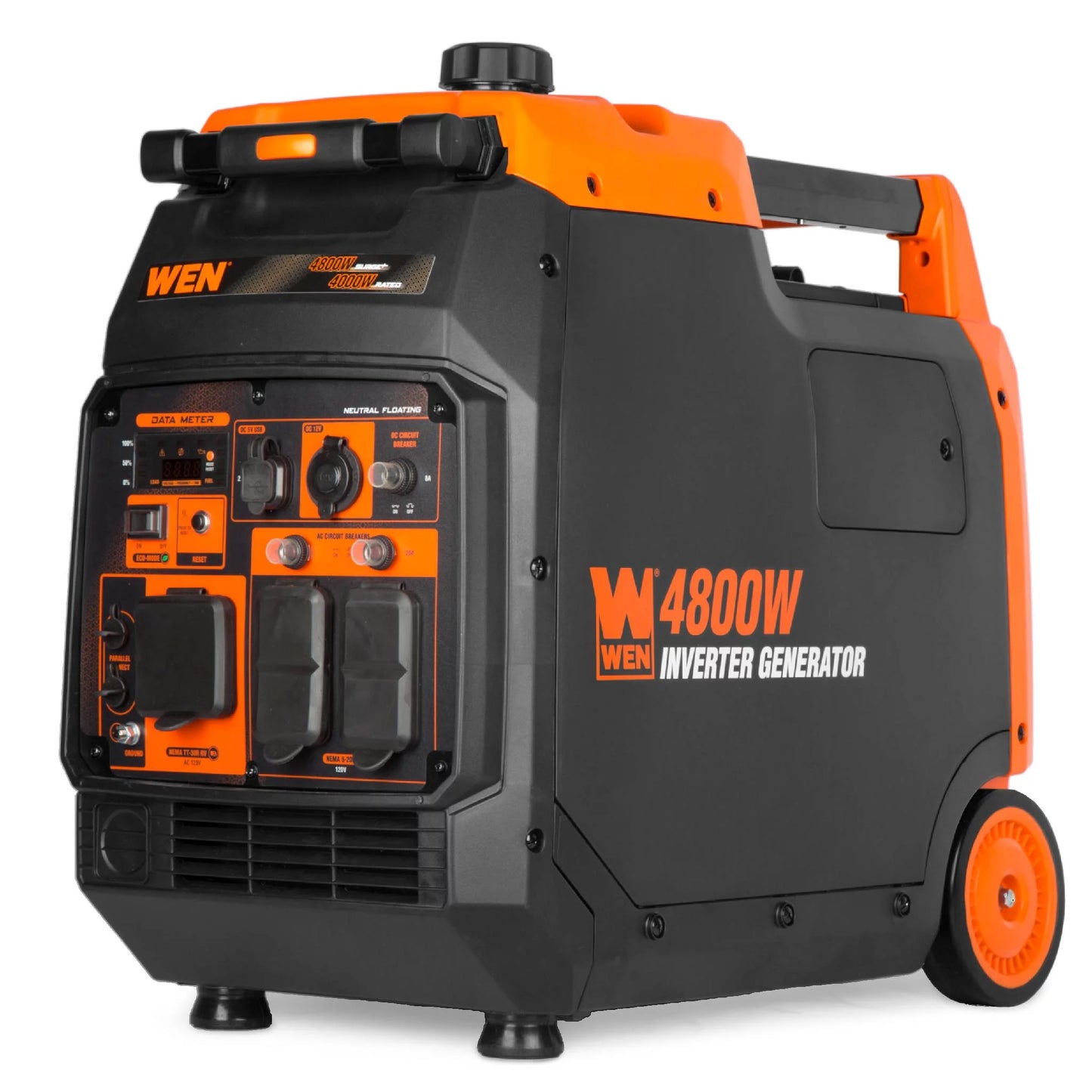 WEN 4800-Watt Portable Inverter Generator, RV-Ready, Quiet and Lightweight with Fuel Shut Off