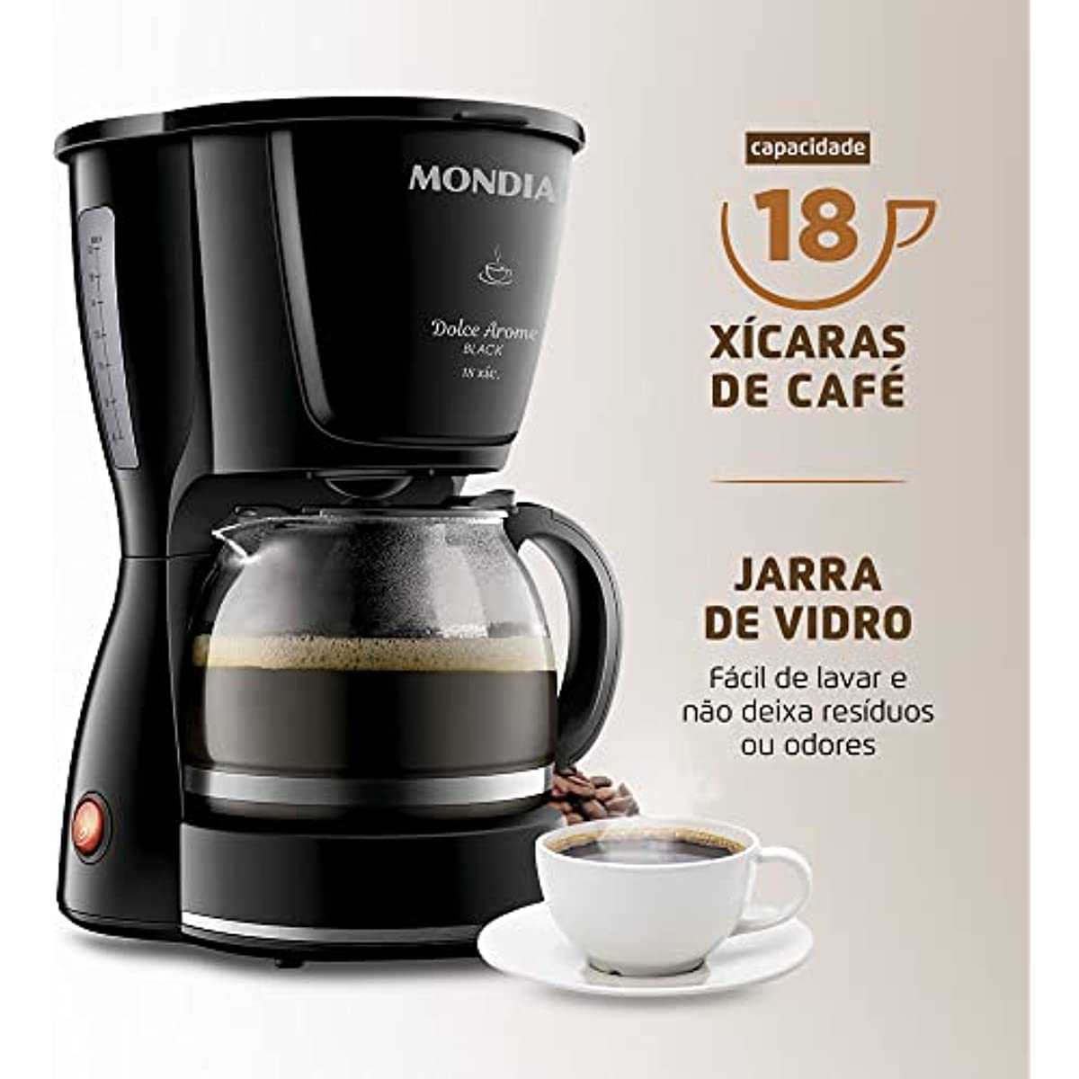 Cafeteira Elétrica Dolce Arome, 110V, Mondial - C-30-18X-FB