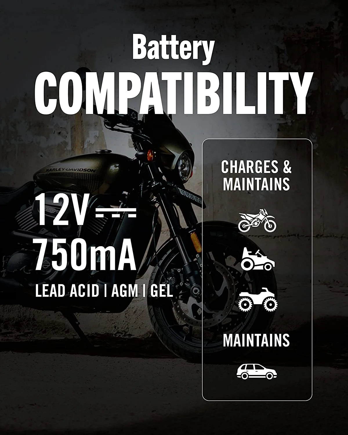 Battery Tender Junior 12V Charger and Maintainer: Automatic 12V Powersports Battery Charger and Maintainer for Motorcycle, ATVs, and More &#8211; Smart 12 Volt, 750mA Battery Float Chargers &#8211; 021-0123