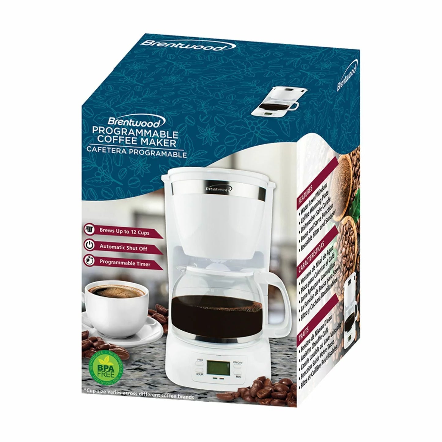 Brentwood Appliances 10 Cup Digital Coffee Maker New &#8211; White