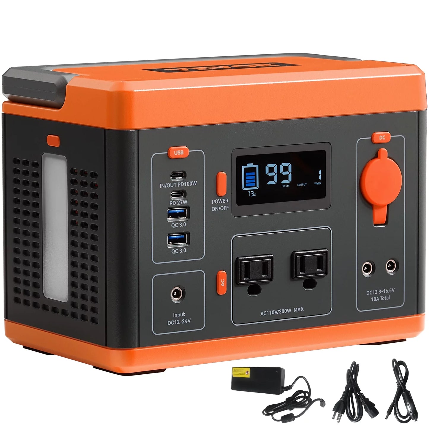 BENTISM 300W Portable Power Station 296Wh Solar Generator, Backup Lithium Battery for Outdoors Camping Travel