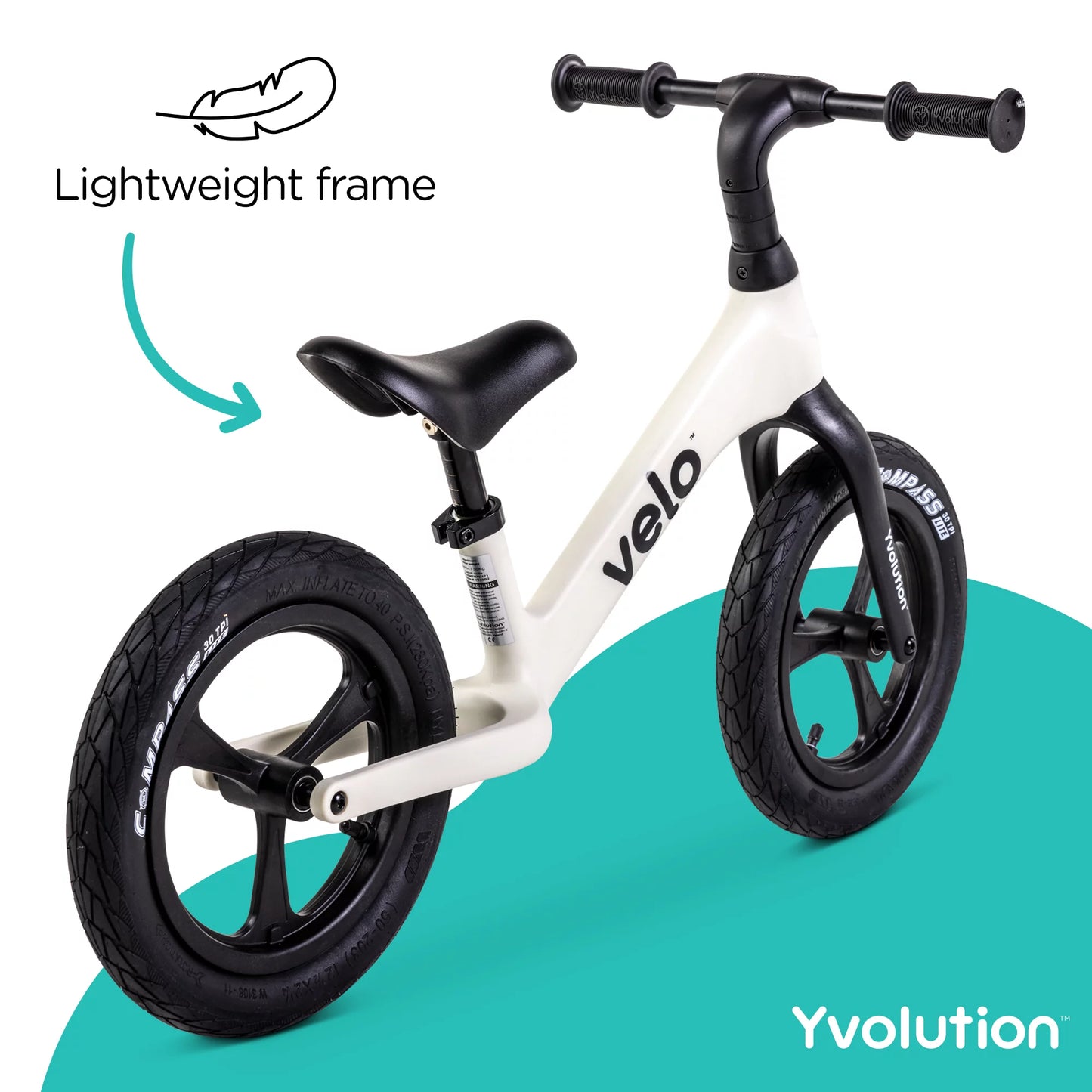 Yvolution Y Velo Pro Kids Balance Bike &#8211; White, Unisex