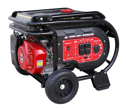 All Power Heavy Duty 12000 Watt Portable Generator with Electric Start, 12000W Gas Powered w/ 120/240V 30A AC, G12000E