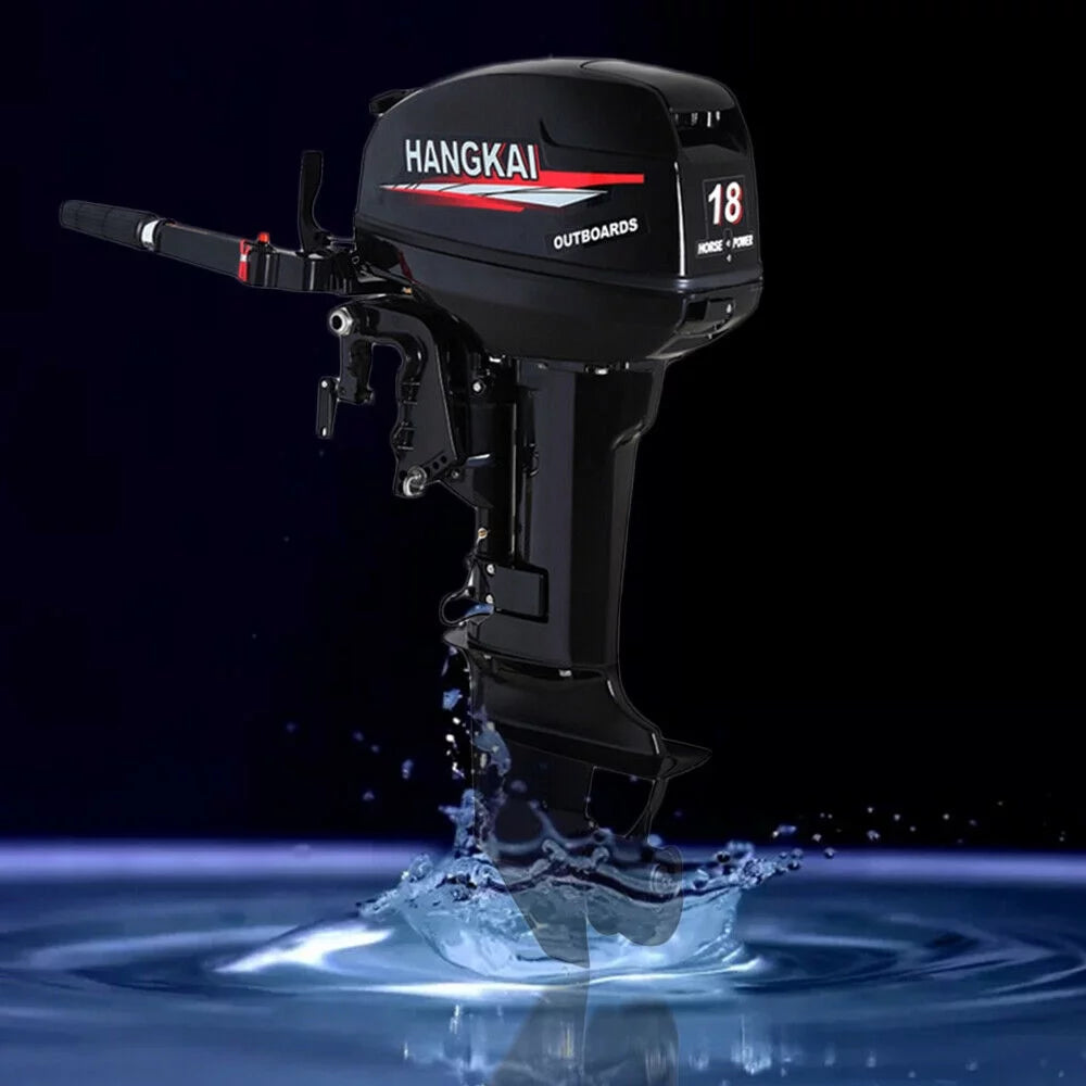 Wuzstar 18HP 2-Stroke Outboard Motor Fishing Boat Engine Short Shaft 40cm Water Cooling CDI System 246CC