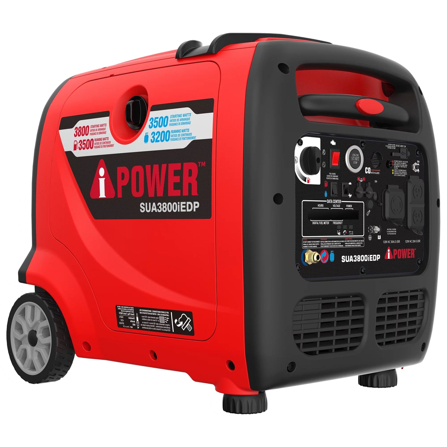 A-iPower 3,800-Watt Remote Start Dual Fuel Portable Inverter Generator with CO Sensor