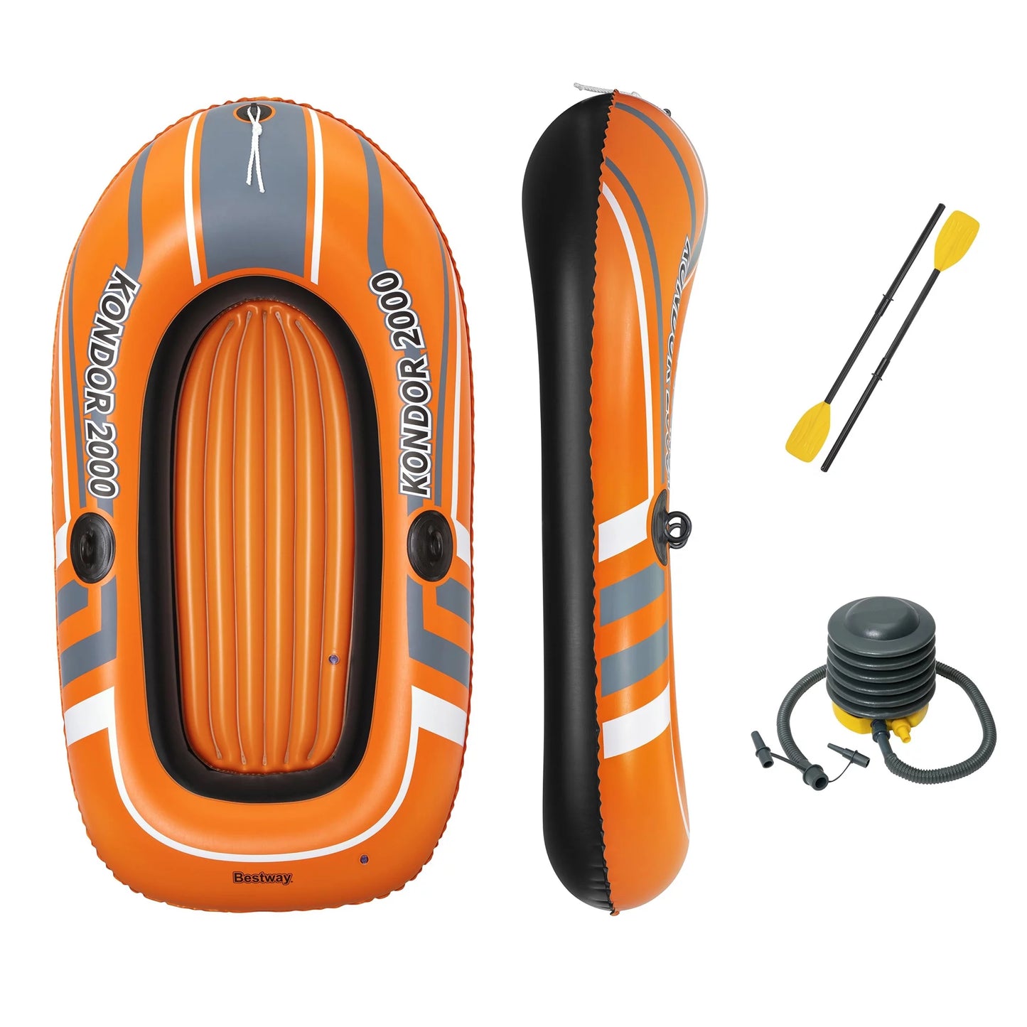 Bestway 77&#215;45 Inches HydroForce Inflatable Raft Set with Oars and Pump (3 Pack)