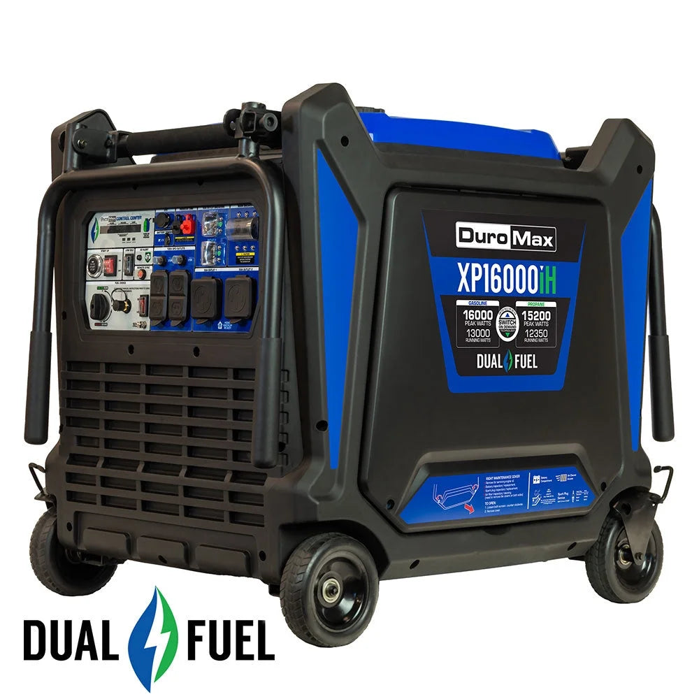 DuroMax XP16000iH 16,000 Watt Dual Fuel Portable Inverter Generator with CO Alert