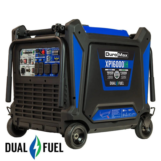 DuroMax XP16000iH 16,000 Watt Dual Fuel Portable Inverter Generator with CO Alert