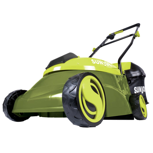 Sun Joe 28V Cordless 14&#8243; Brushless Push Lawn Mower, 3-Position, 4.0-Ah