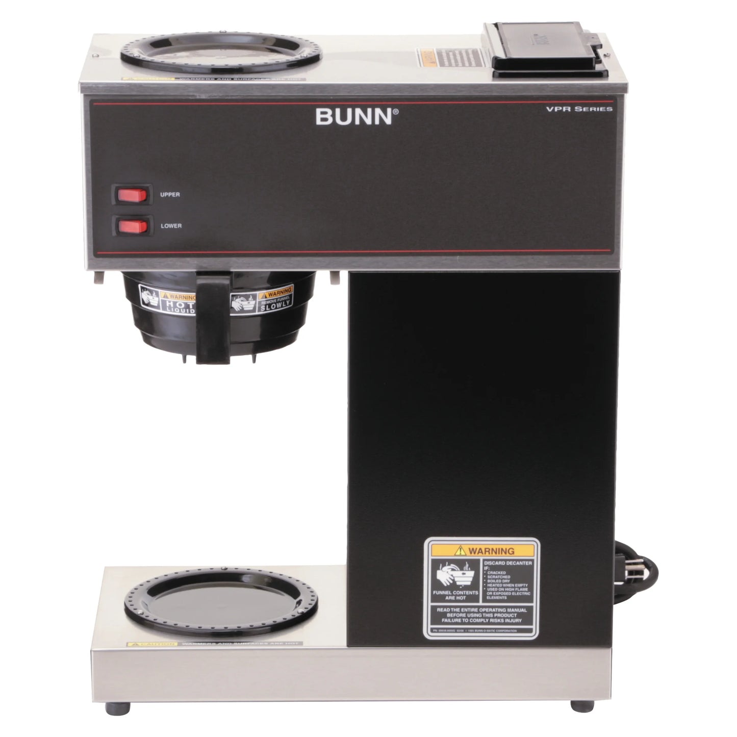 BUNN VPR 12-Cup Commercial Coffee Brewer, 2 Warmers