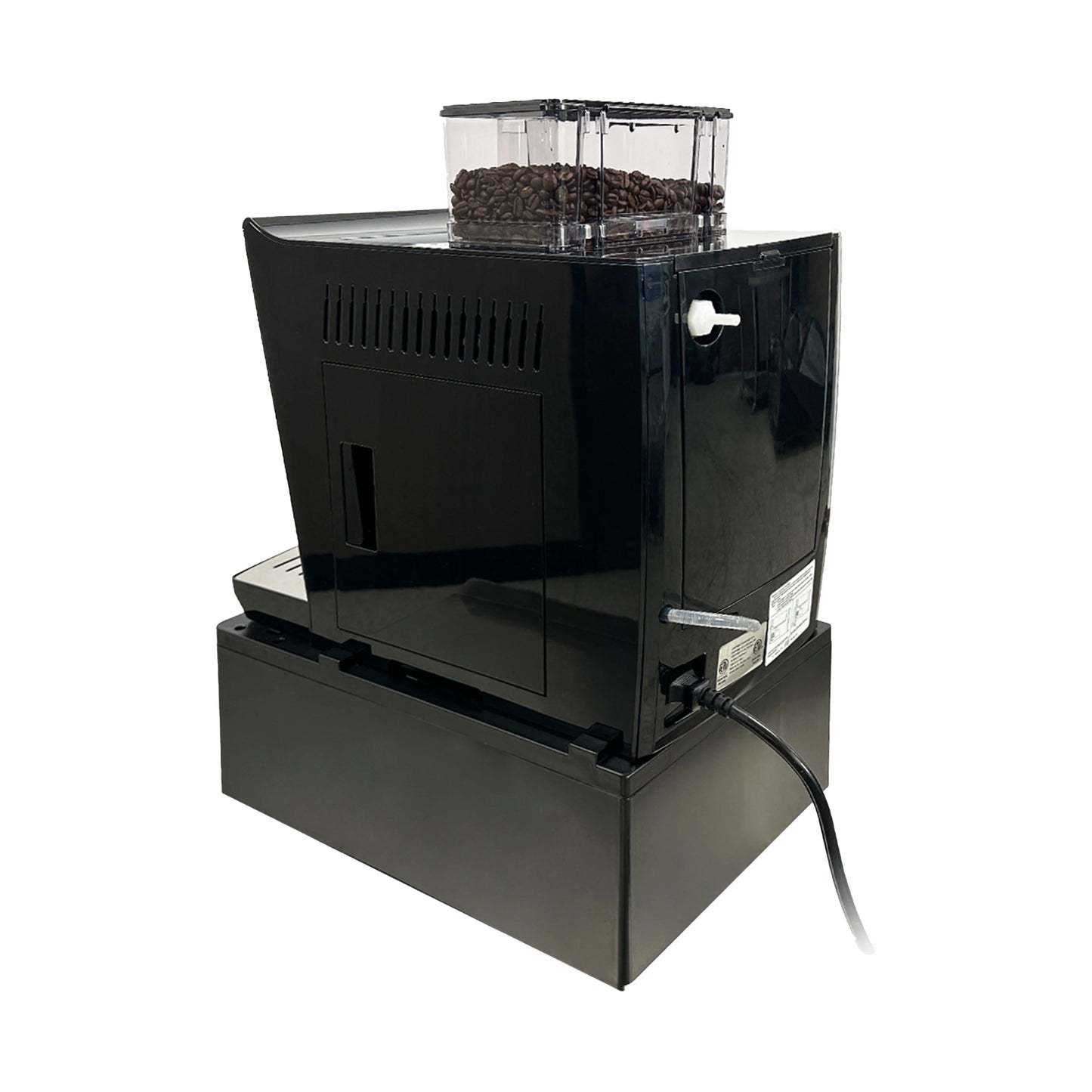 Commercial 20-Cup Black Fully Automatic Espresso Coffee Machine 750g beans container