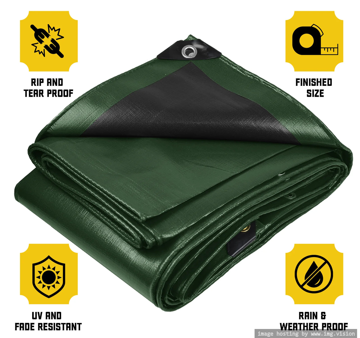 Core Tarps Extreme Heavy Duty 20 Mil Tarp, White 12?? X 12??