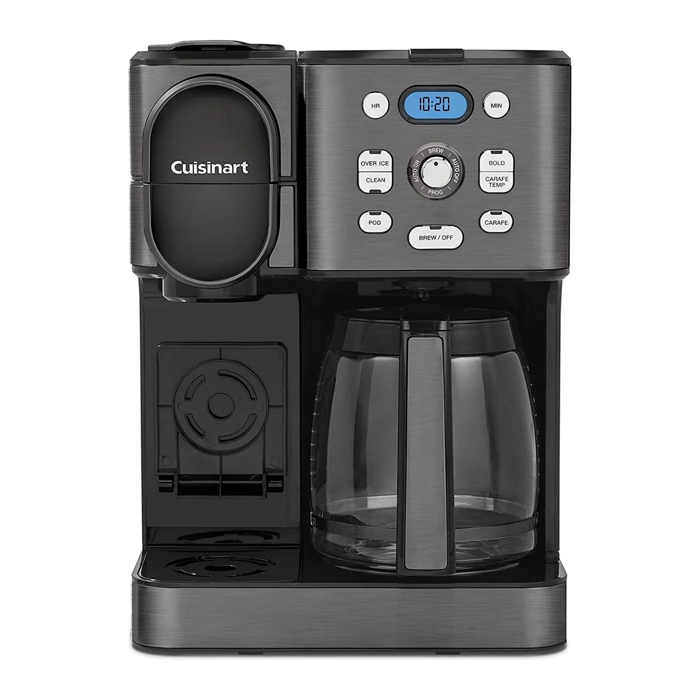 Cuisinart 2-IN-1 Center Combo Brewer Coffee Maker, Black Stainless