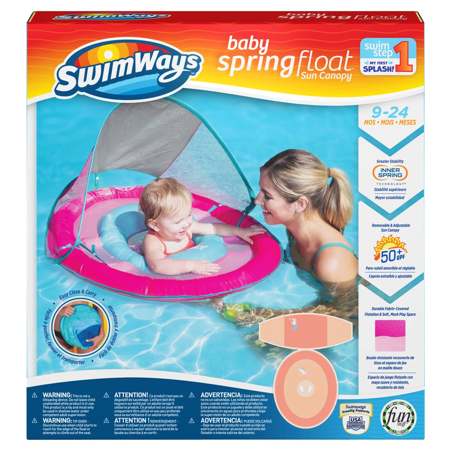 SwimWays Baby Spring Float &#8211; Pink Mermaid Unicorn