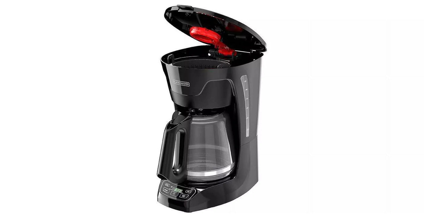 BLACK+DECKER CM1110B Vortex Technology 12 Cup Programmable Coffee Maker, Black