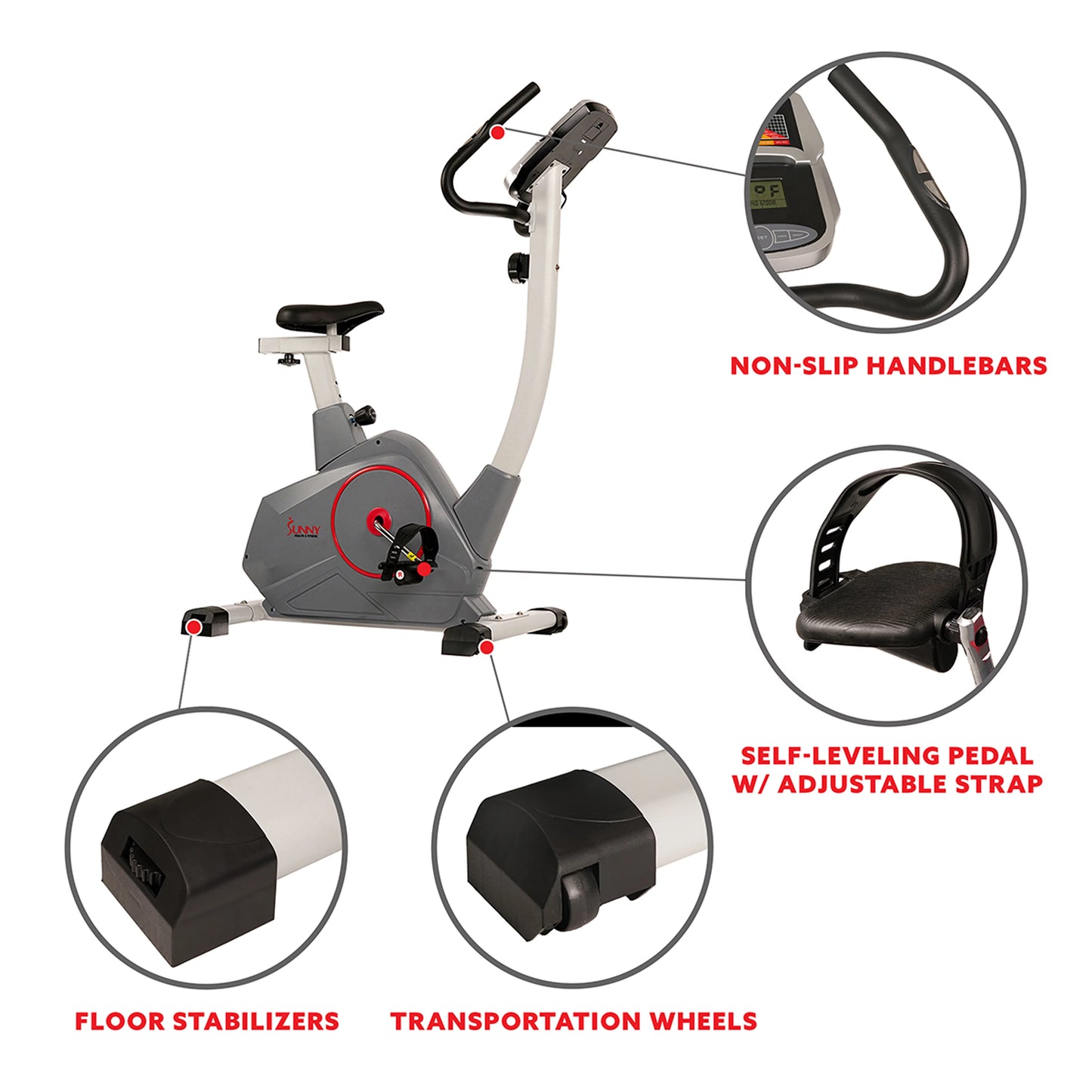 Sunny Health &#038; Fitness Magnetic Foldable Exercise Bike &#8211; SF-B2989