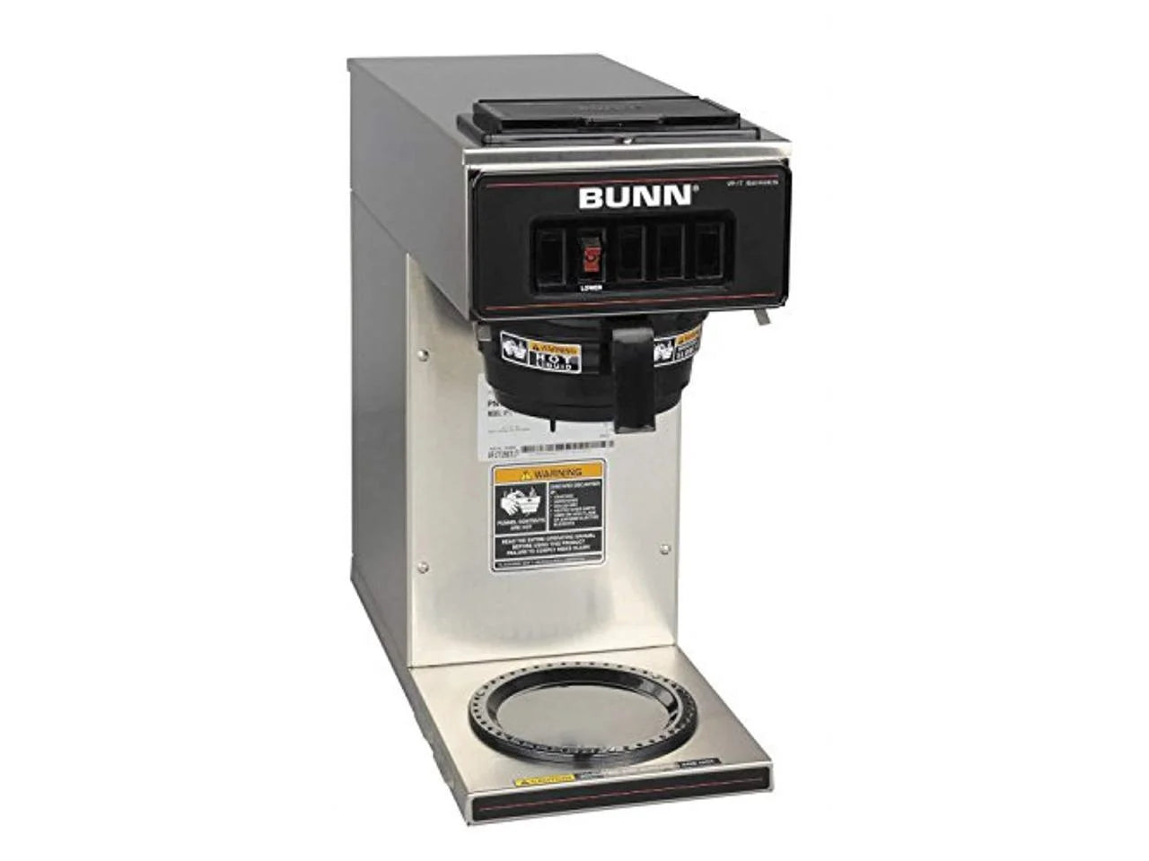 BUNN VP17-1 Coffee Brewer 1600 W &#8211; 2 quart &#8211; 12 Cup(s) &#8211; Multi-serve &#8211; Stainless Steel, Black &#8211; Stainless Steel, Plastic