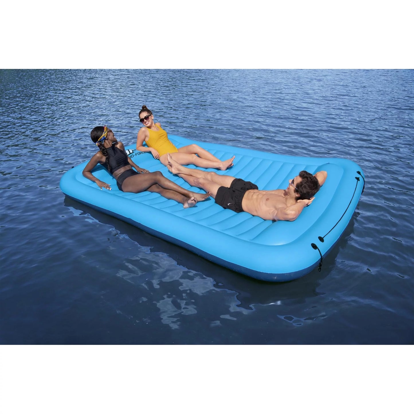 Bestway Hydro-Force Sun Soaker 4 Person Inflatable Platform Float, Blue