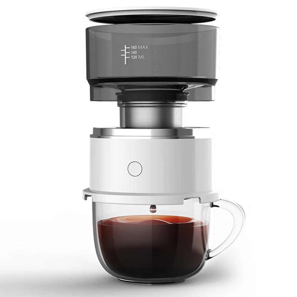 Coffee Maker Portable Espresso Machine Tritan Water Tank Mini Electric Drip Outdoor Coffee Pot