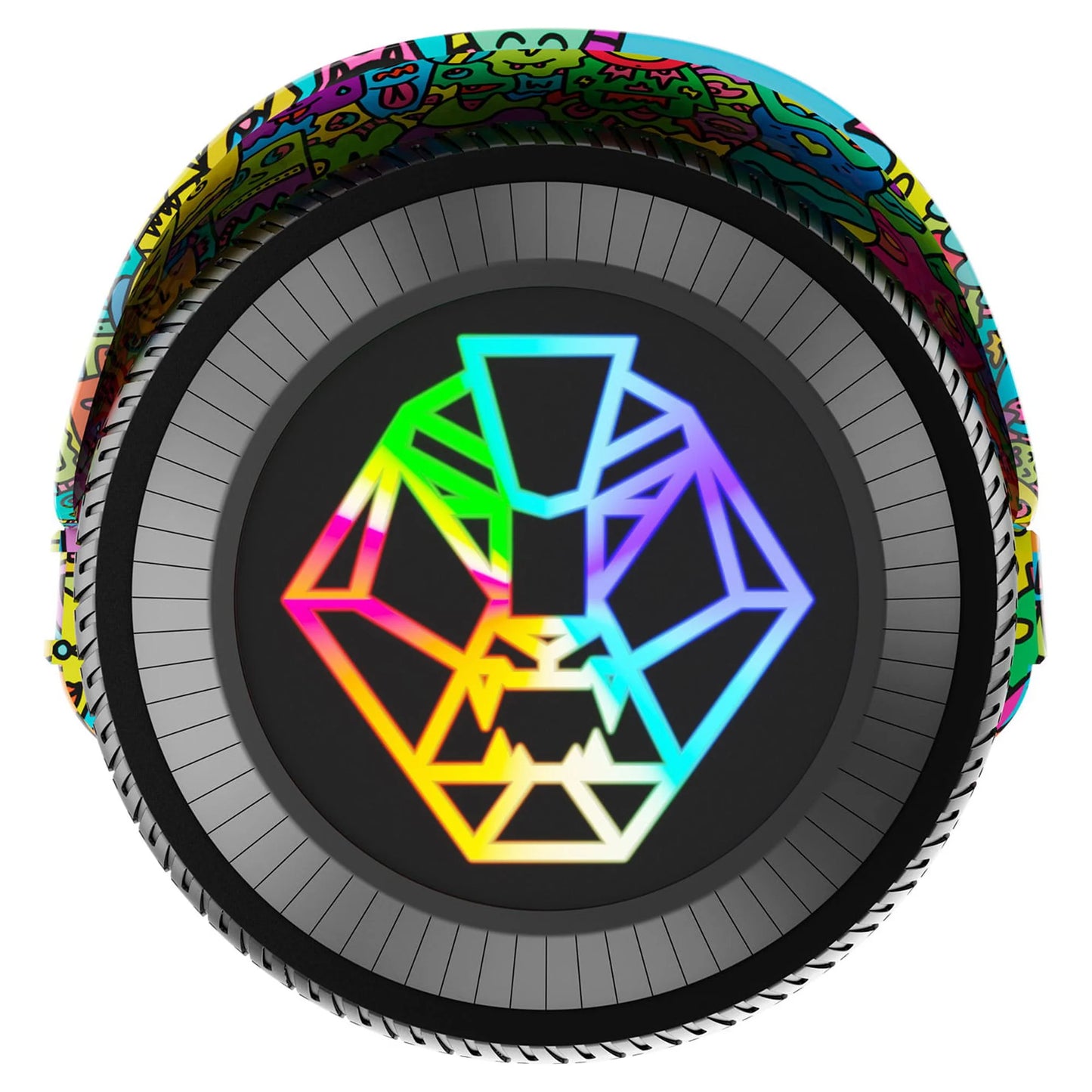 Swagtron Multicolor SwagBOARD EVO Freestyle Hoverboard Bluetooth Speaker Light-Up Wheels, 7 MPH Max Speed