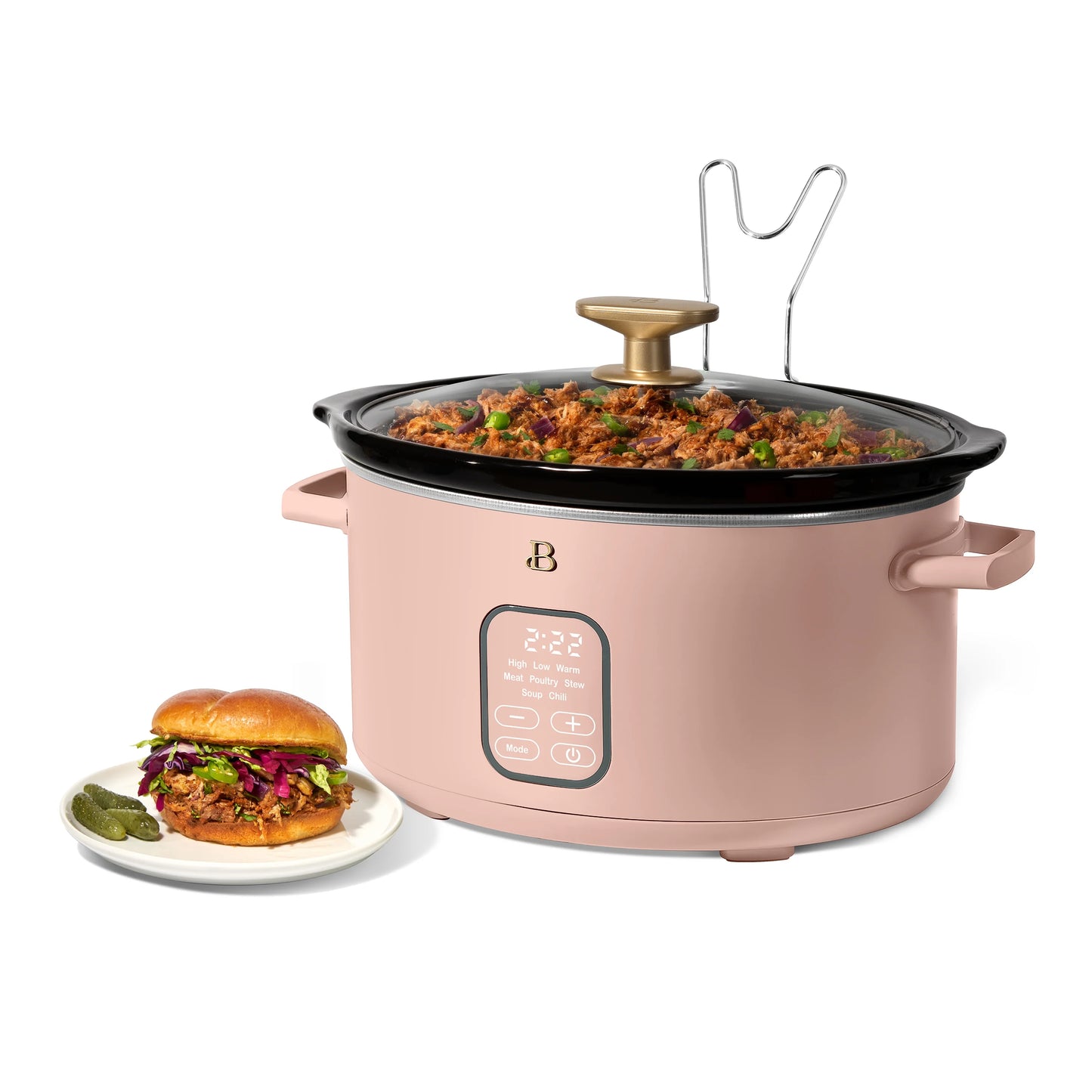 Beautiful 6 Qt Programmable Slow Cooker, Porcini Taupe by Drew Barrymore