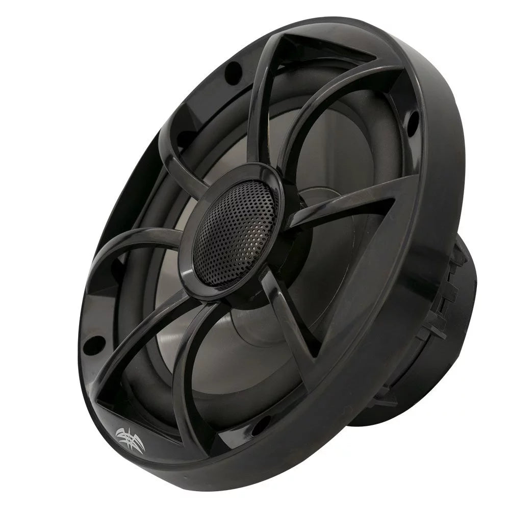 Wet Sounds Recon 6BG 6.5 inch 2 Way Open Grille Marine Speakers in Black, Pair