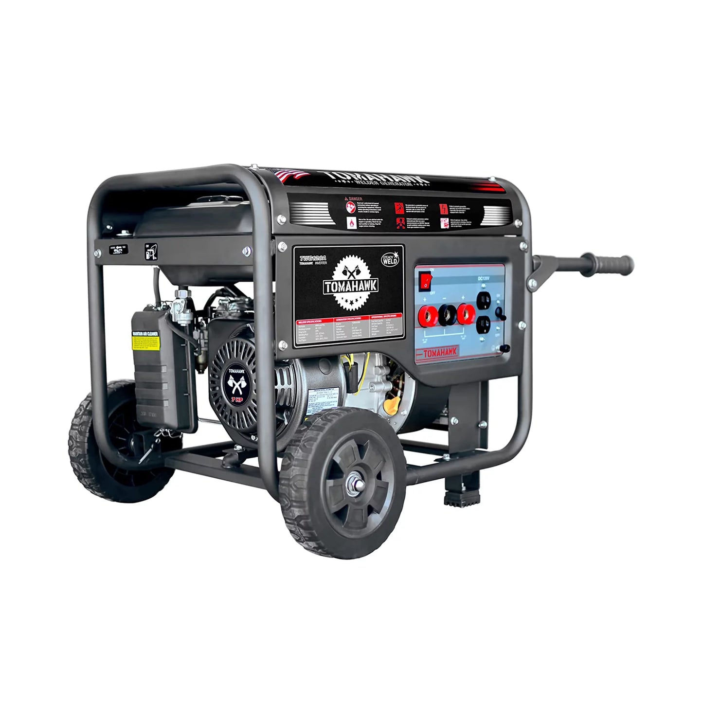 Tomahawk Power TWG120A 120 Amp Welder with 7HP Gas Powered 2,200W Generator