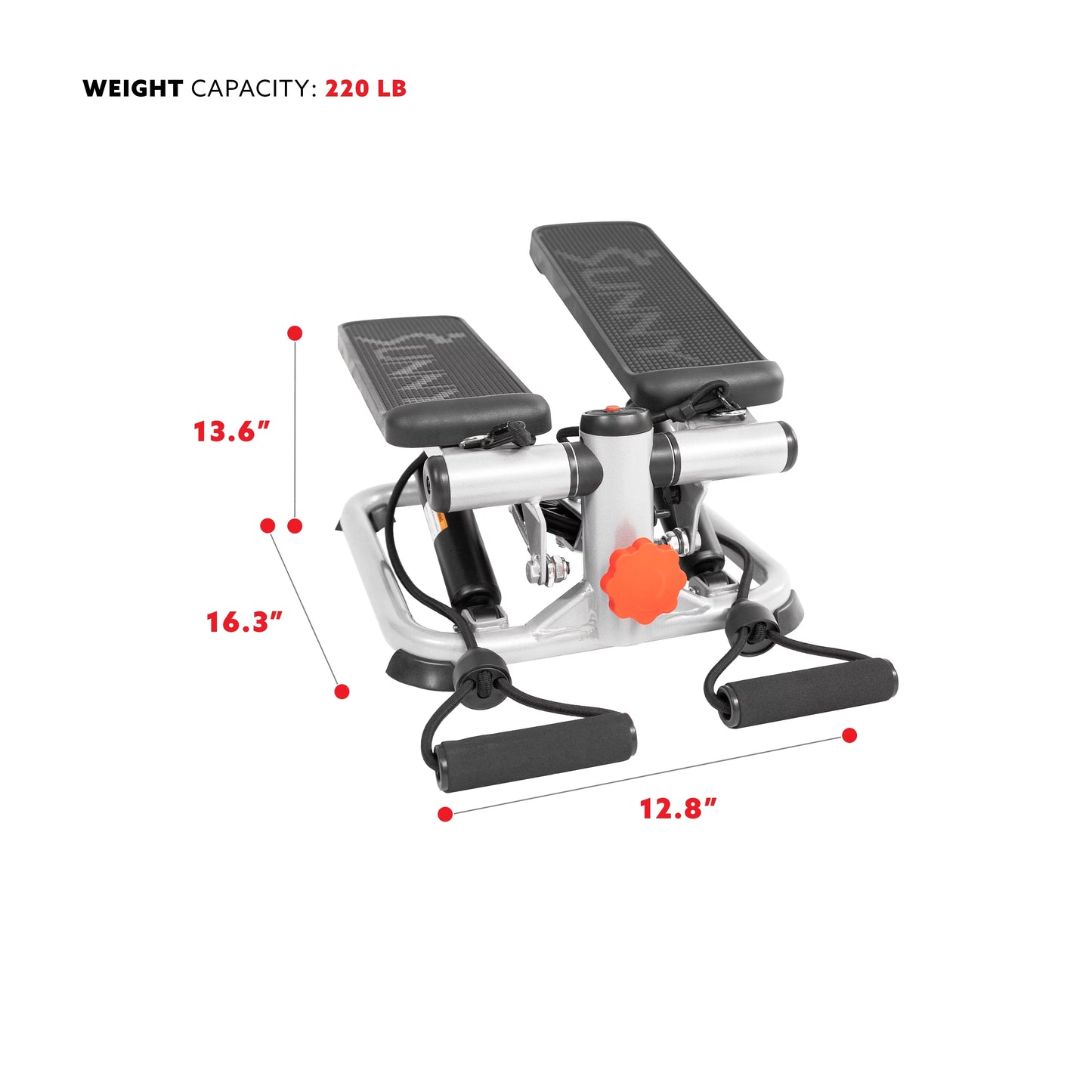 Sunny Health &#038; Fitness Portable Total Body Exercise Mini Stair Stepper, Climber Machine, Compact Inmotion Workout, SF-S0978