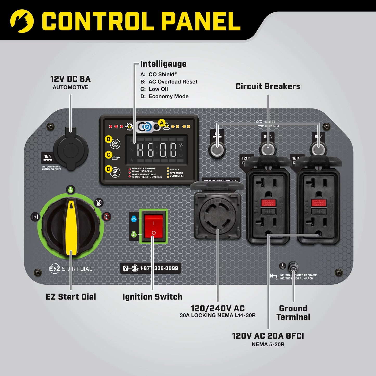 Champion Power Equipment 8500-Watt Inverter Generator with Quiet Technology and CO Shield