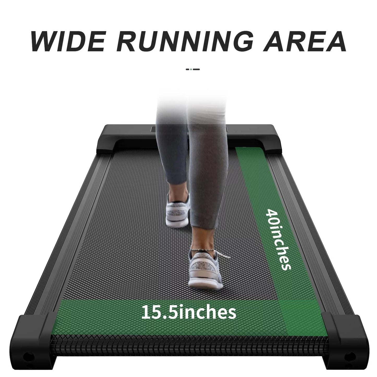 Bigzzia Walking Pad, 2 in 1 Under Desk Treadmill with Remote Control and LCD Display, Compact Treadmill for Home &#038; Office, Silver