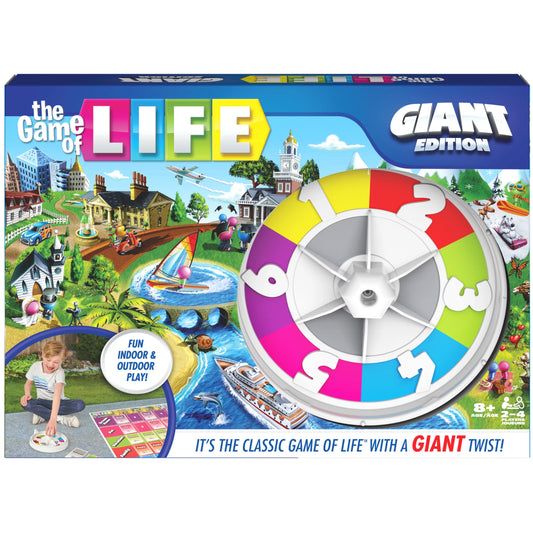 The Game of Life, Giant Edition Board Game for Kids Ages 8 and up