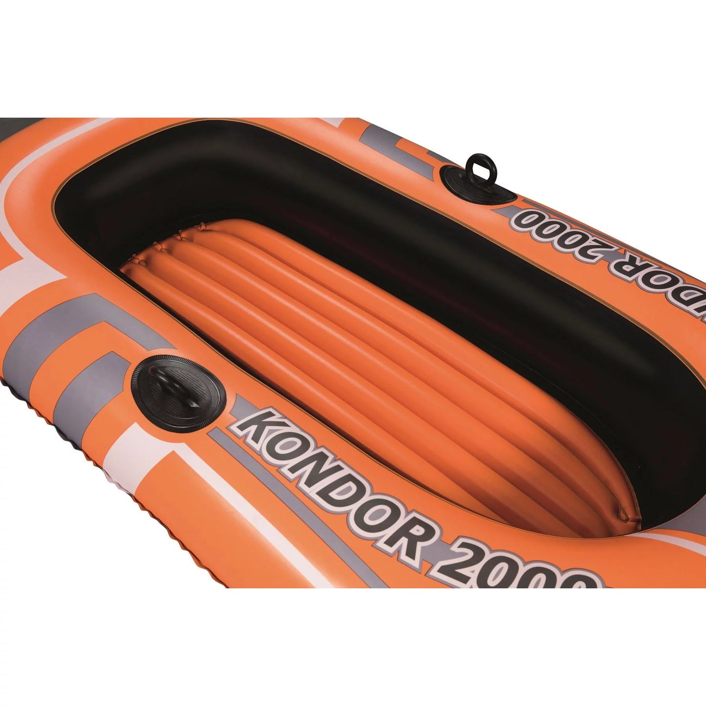 Bestway 61062E H2OGO! Kondor 2000 77 x 45 Inch Inflatable Water Raft Boat with 2 Oars, Orange