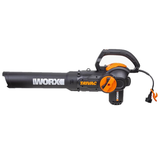 Worx WG512 3 in 1 Trivac 2 Speed Corded Electric Leaf Blower Mulcher Yard Vacuum