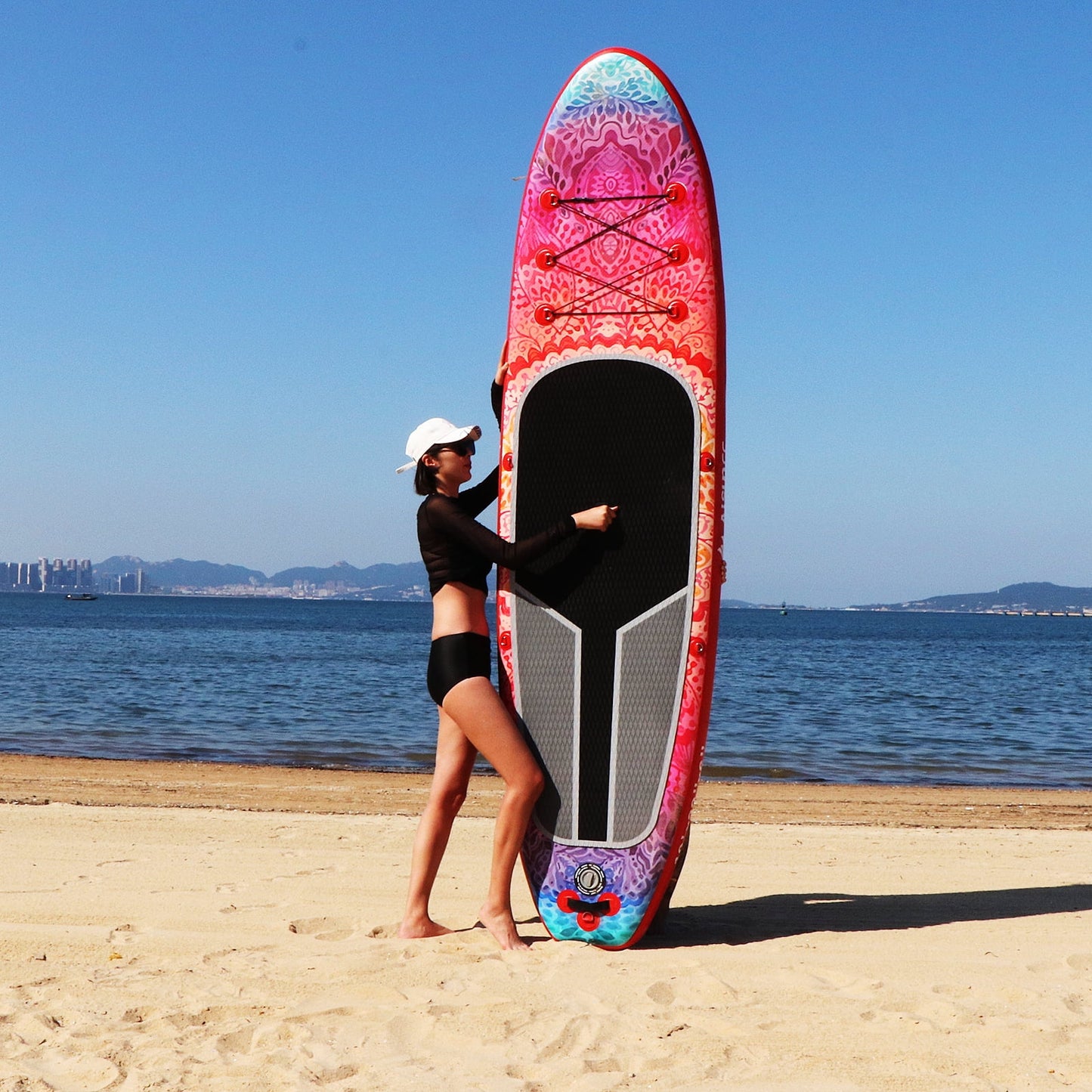 AISUNSS Paddle Board 10ft  Inflatable Stand up Paddle Board, with Premium SUP &#038; Backpack Accessories