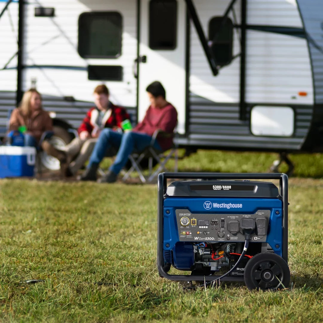 Westinghouse 6600 Peak Watt Home Backup, Gas Powered Portable Generator, Remote Electric Start, CO Sensor