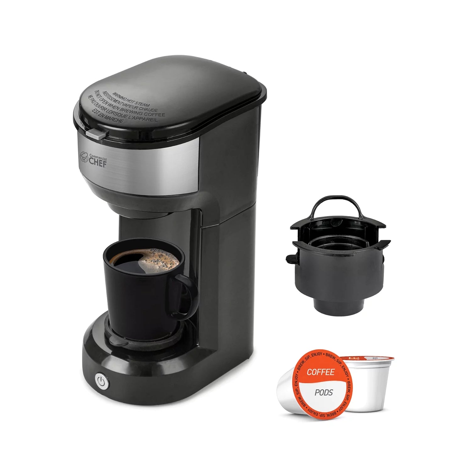 Commercial Chef CHCM1B 13-Oz. Single-Serve 1-Touch Drip Coffee Maker