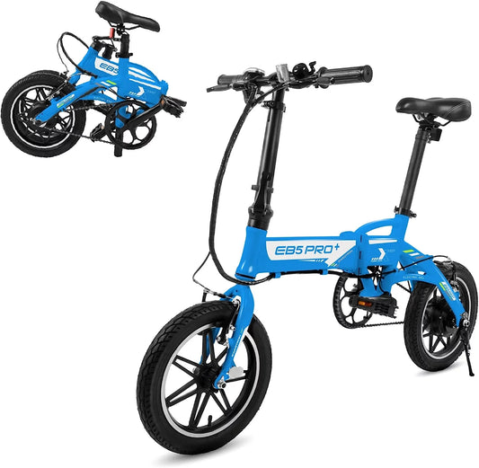 Swagtron Swagcycle EB5 Pro Plus Lightweight Aluminum Folding Electric Bike with Pedals