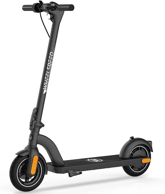 Wheelspeed Electric Scooter Primer, 12-14 Miles Long Range &#038; 15 MPH Lightweight Commuting Electric Scooter, 350W Motor &#038; 8.5&#8243; Pneumatic Tires Portable E-Scooter for Adults with Anti-Theft E-Lock