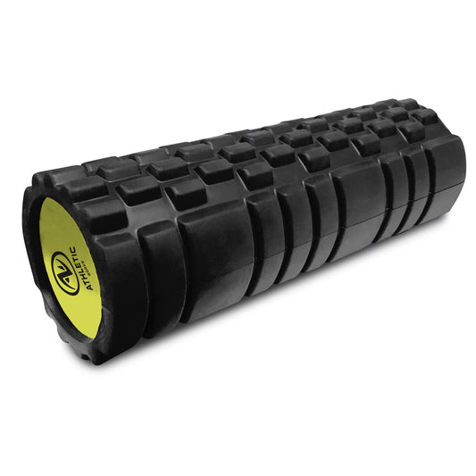 Athletic Works 18 in. x 5.5 in. Hollow Core Foam Roller, Deep Tissue Massage Roller, Black